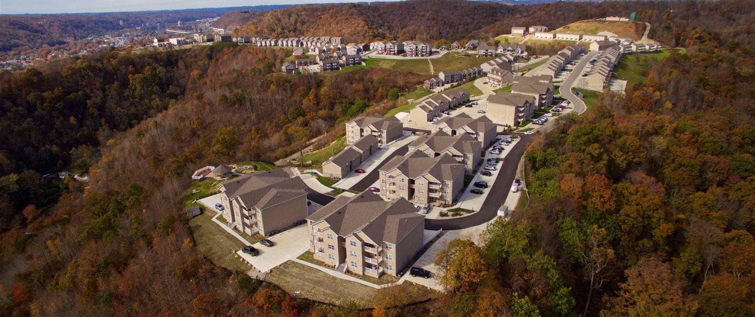 Aerial View of Eagle View Apartments and Townhomes